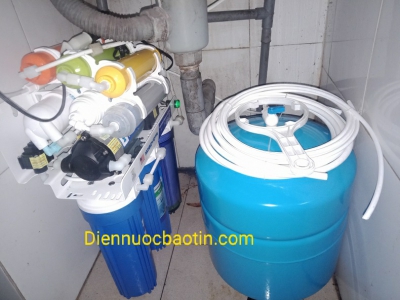 Lắp đặt máy lọc nước 9 lõi không tủ tại nhà