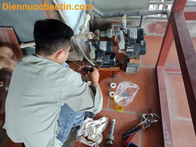 thợ sửa máy bơm tăng áp tại nhà Quận Hoàng Mai - Bảo Tín